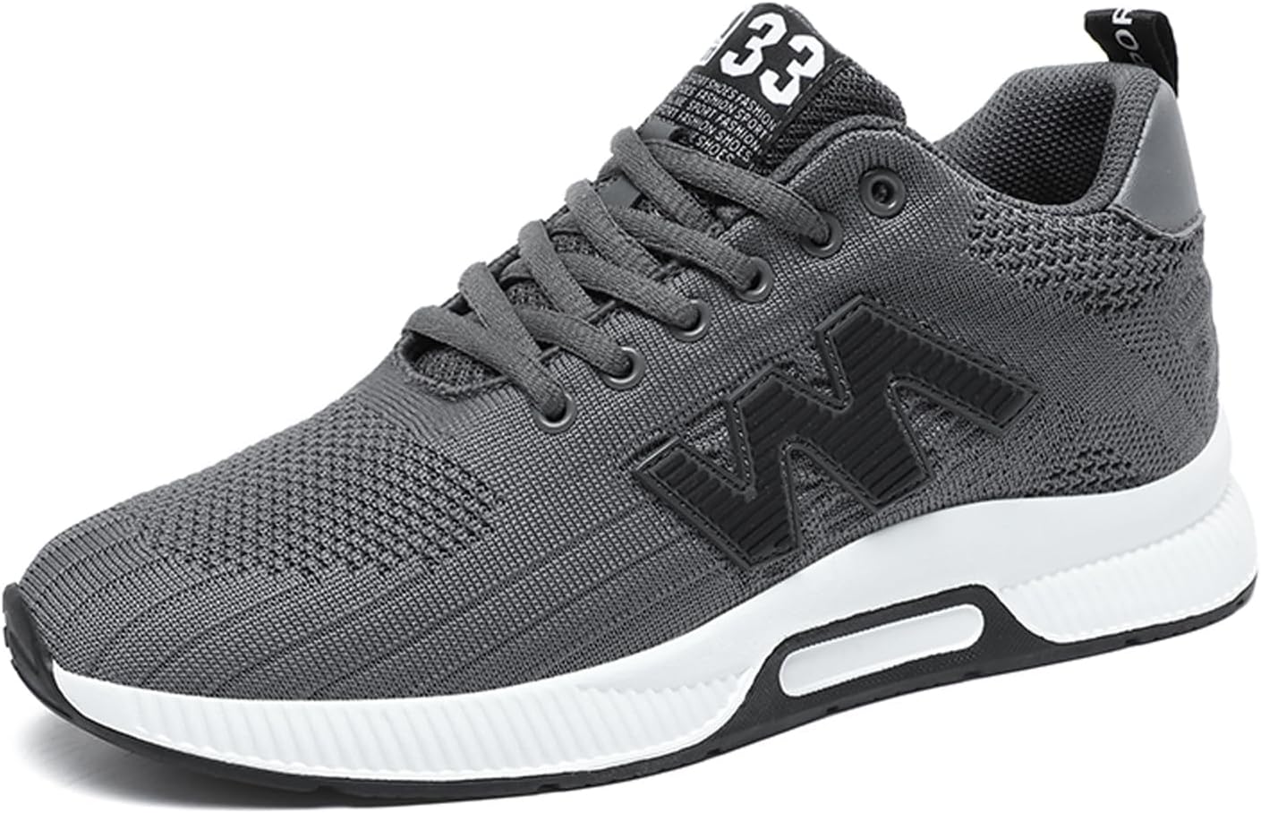 

Мужские кроссовки-лифтеры, увеличение роста на 6 см, невидимые, с скрытой платформой, шнуровкой, модные кроссовки Ihinzry, серый