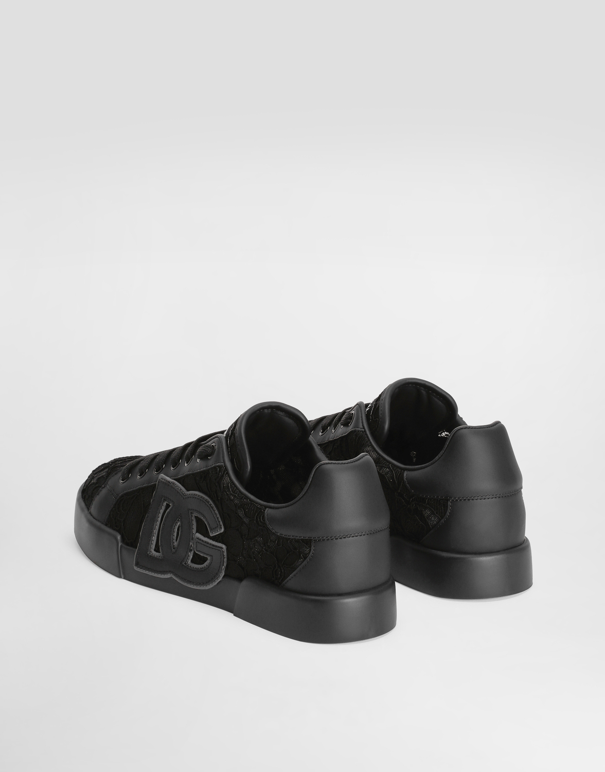 Кроссовки portofino light strobel из кружева таормина Dolce & Gabbana, мультиколор — фото 3