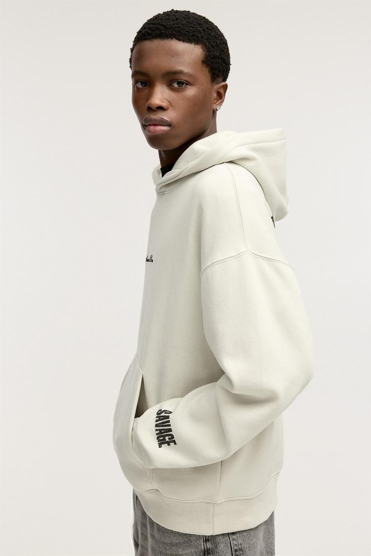 

21 savage американская мечта толстовка с капюшоном Pull And Bear, бежевый