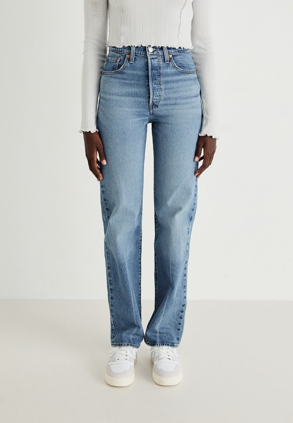 

Джинсы прямого кроя RIBCAGE FULL LENGTH Levi's, синий деним