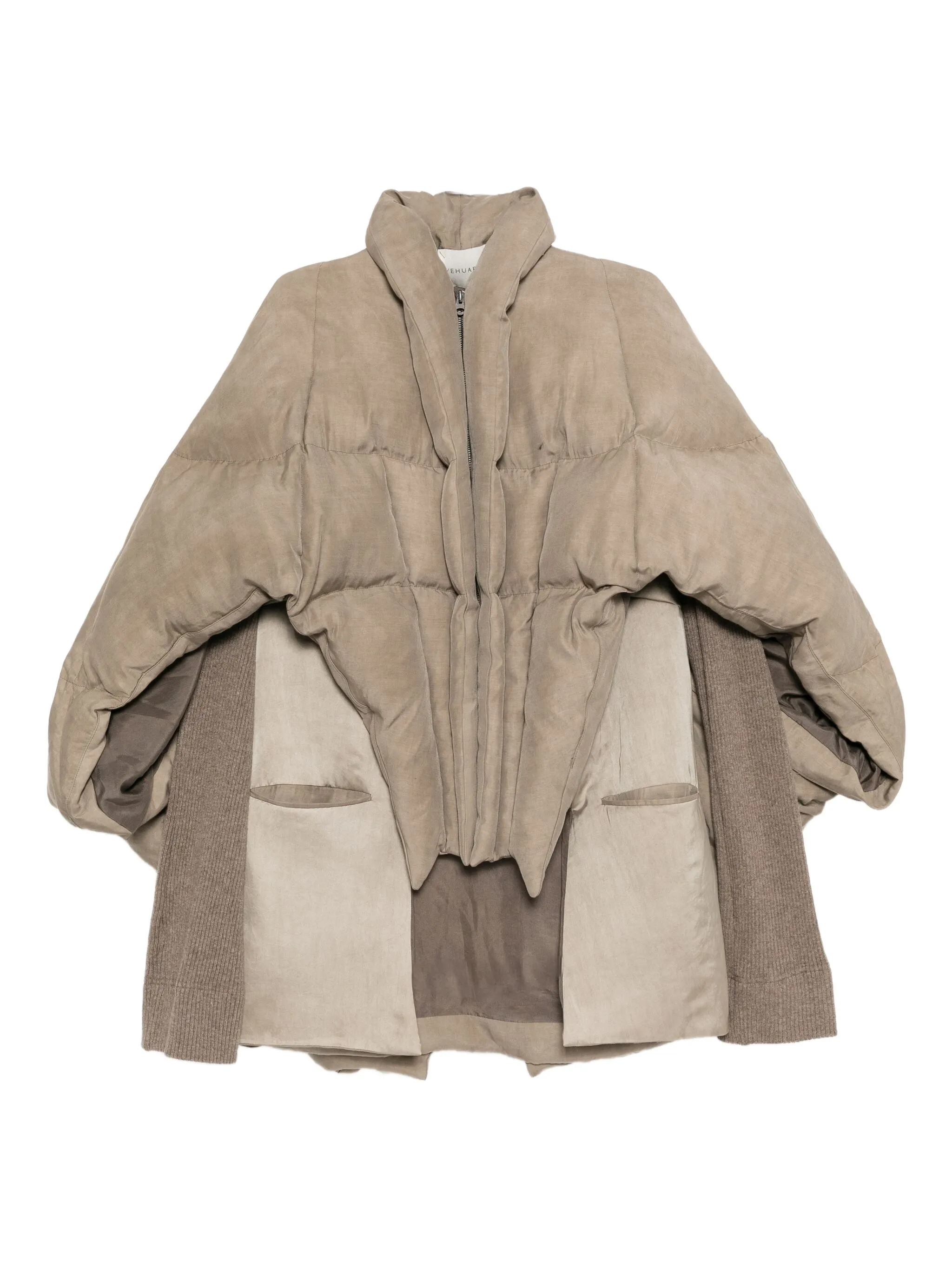 

Шелковое пальто Yehuafan, бежевый