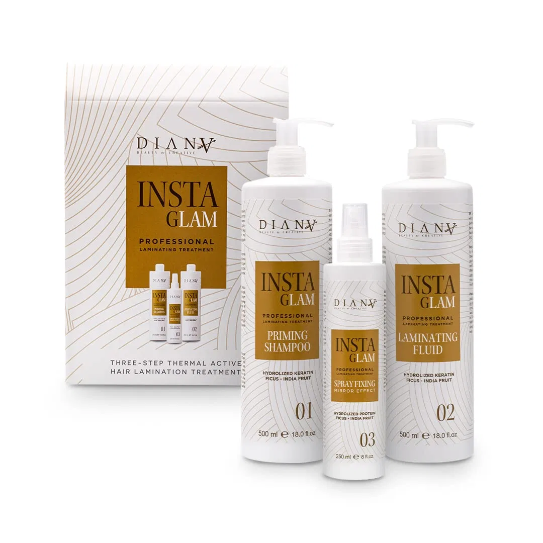 Набор для ламинирования волос «Instaglam», 3 средства Diana Beauty Creative, Set Of 3