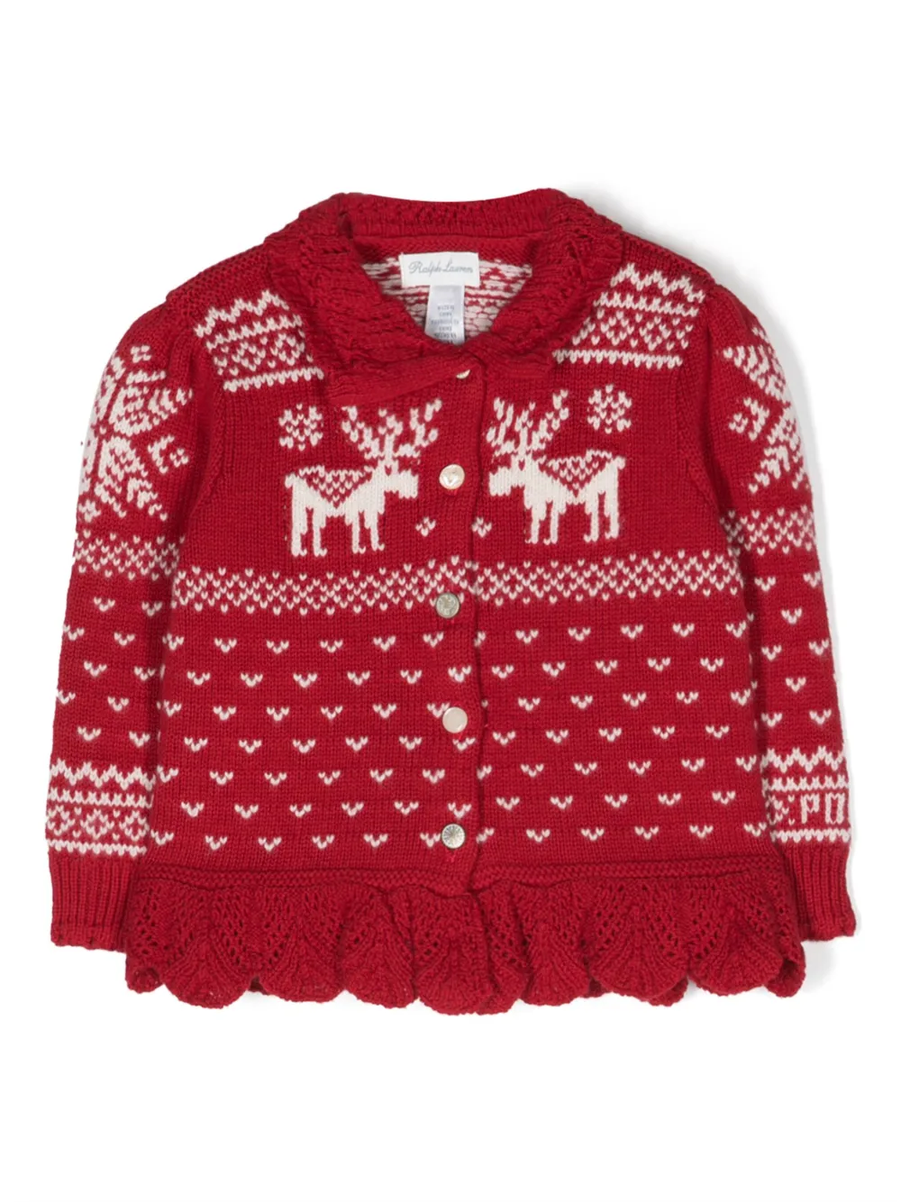 

Кардиган вязки интарсия POLO RALPH LAUREN KIDS, красный
