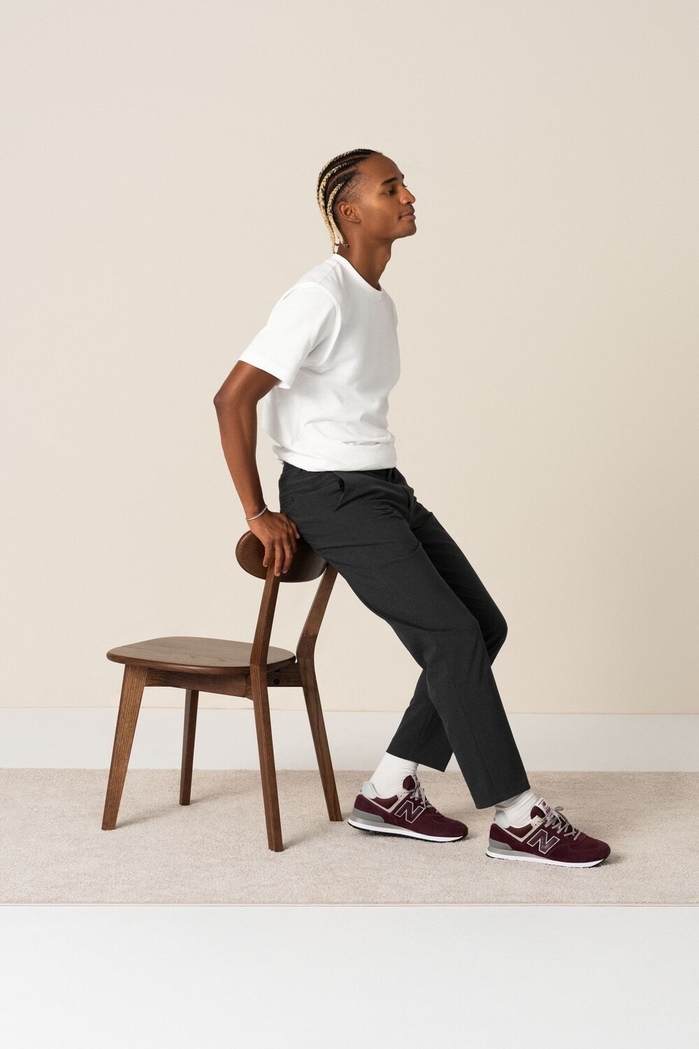 Мужская спортивная обувь 574 New Balance, красный — фото 2