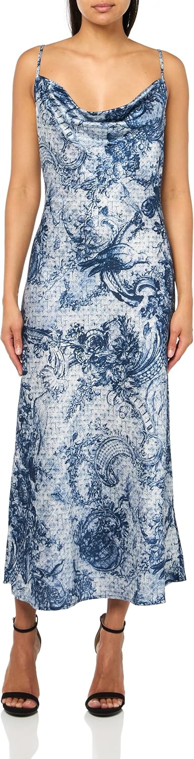 

Платье GUESS Womens Eco Akilina, Indigo Toile De Jouy