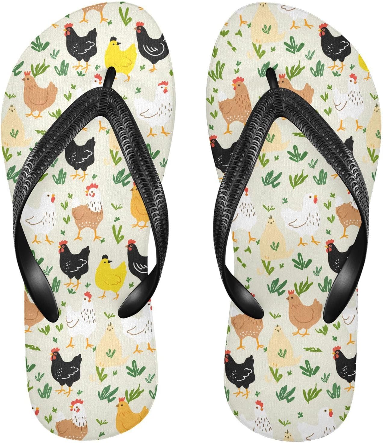 

Женские и мужские пляжные летние повседневные сандалии Chickens Flip Flop для душа 20861982 Kfbe