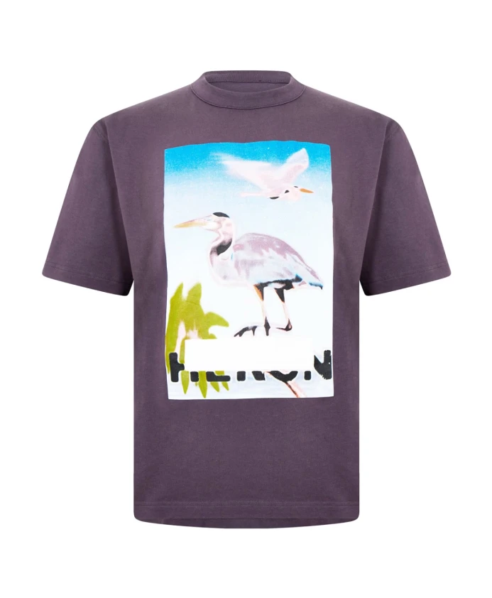 

Футболка с зацензурированным логотипом цапли Heron Preston, фиолетовый