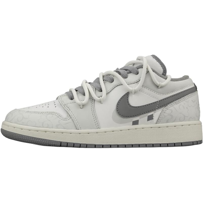 

Баскетбольные кроссовки Air 1 для детей, начальная школа Jordan, цвет White Gray
