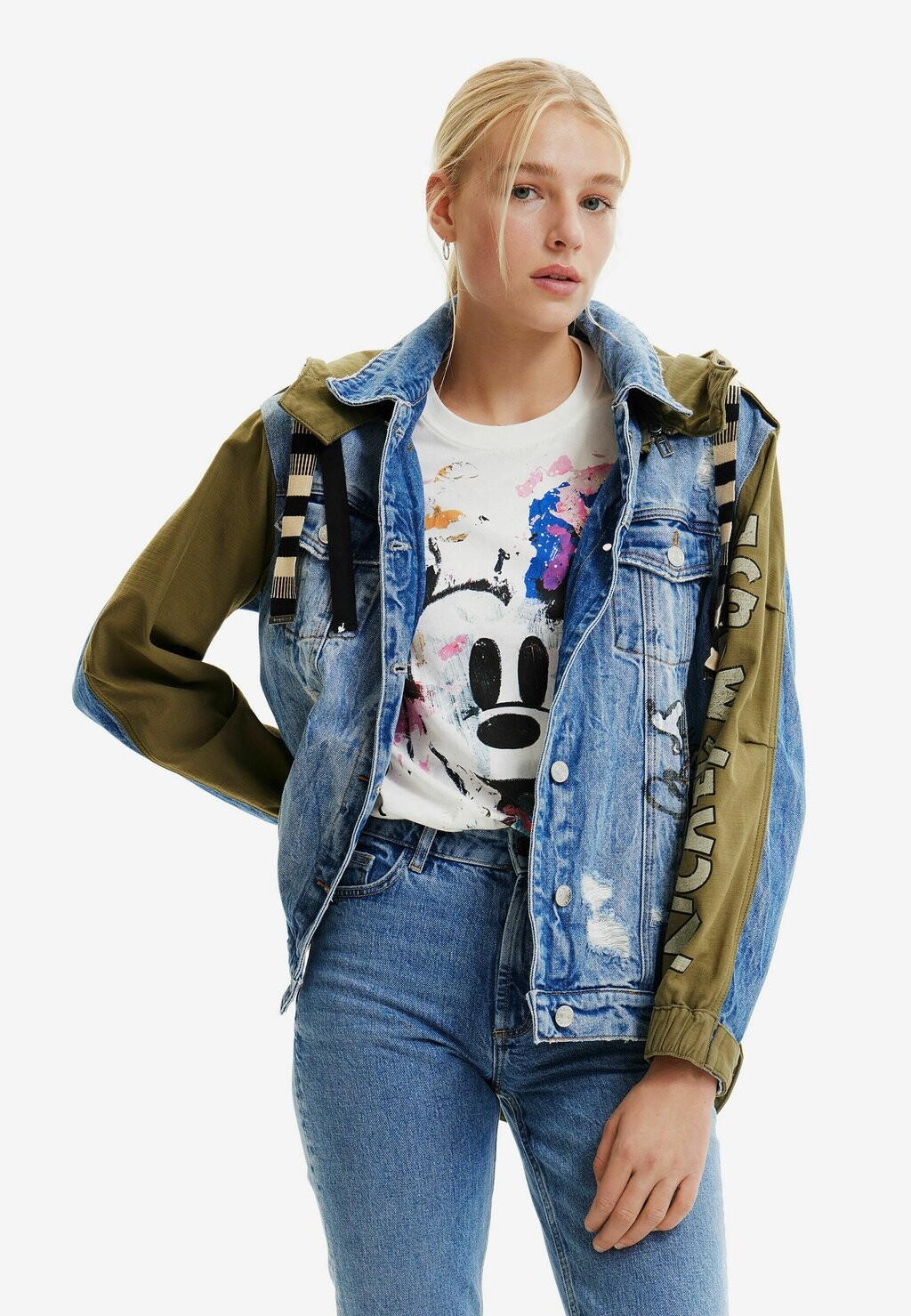 

Джинсовая куртка Desigual DISNEY'S MICKEY MOUSE, цвет Green