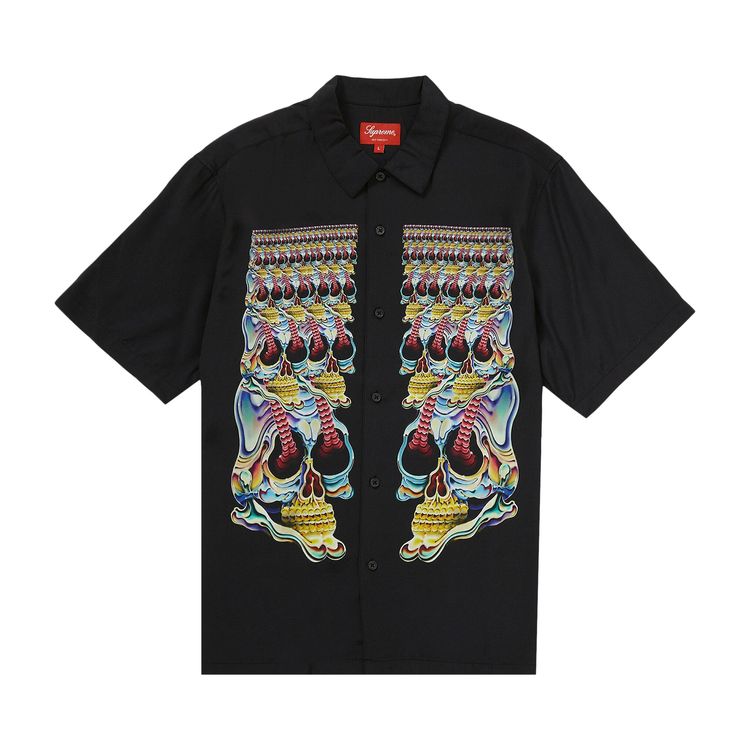 

Рубашка Supreme Skulls Short-Sleeve Shirt 'Black', черный