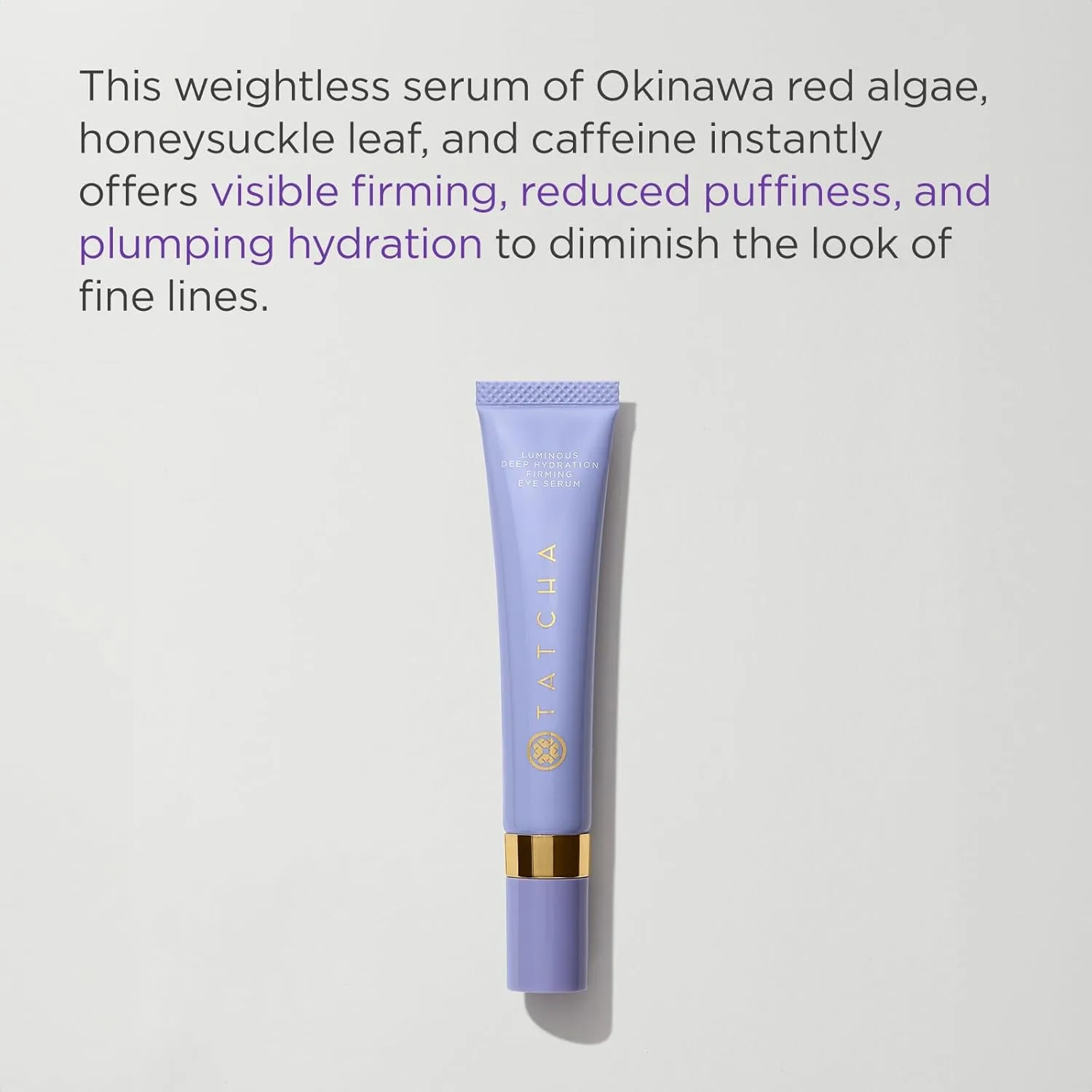 Сыворотка для лица Tatcha Luminous Deep Hydration Firming Eye Serum | Сыворотка для мгновенного увлажнения с кофеином, против мелких морщин и отечности, 15 мл | 0,5 унции, Red — фото 2