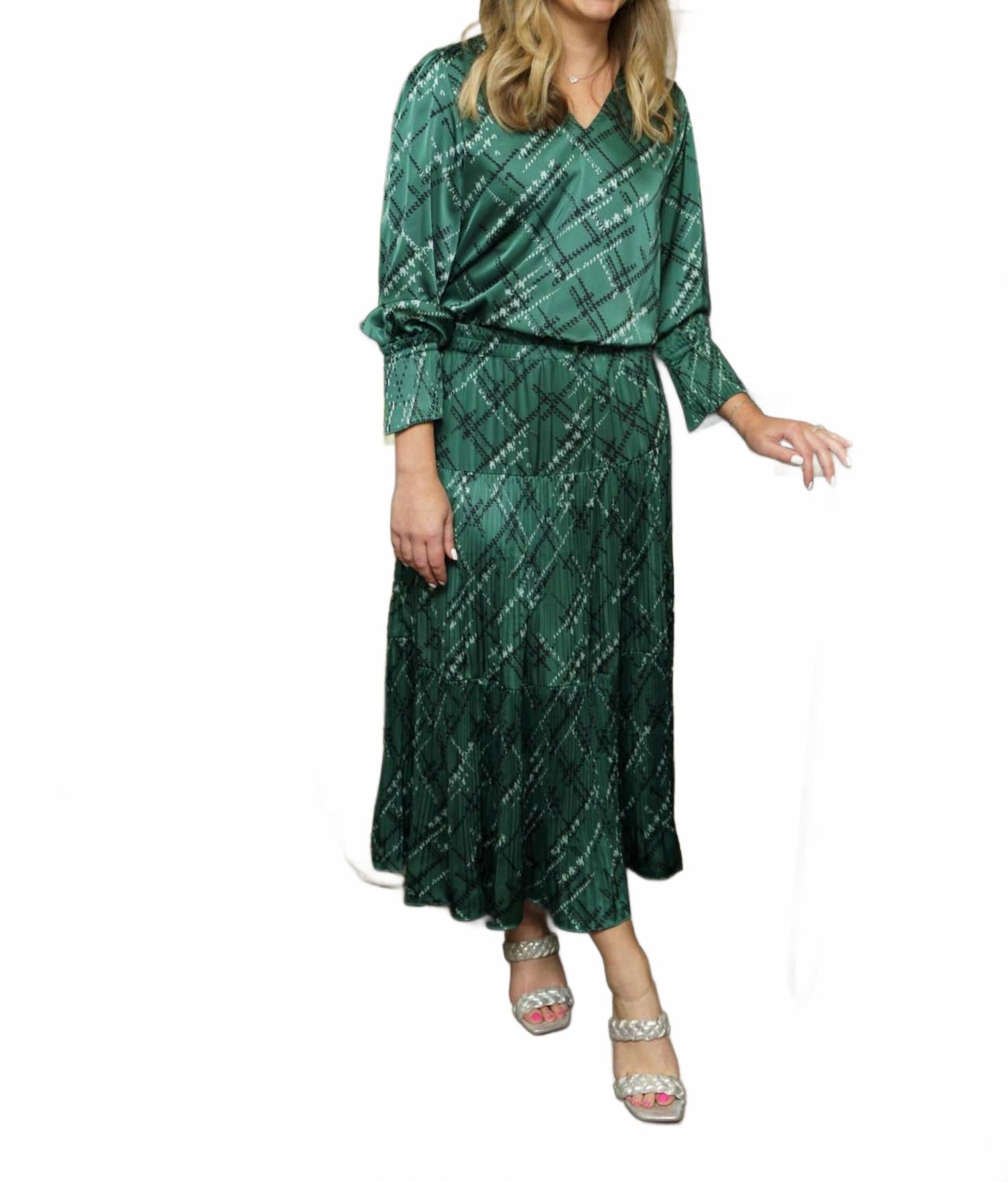 

Темно-зеленая плиссированная юбка Дейзи Current air