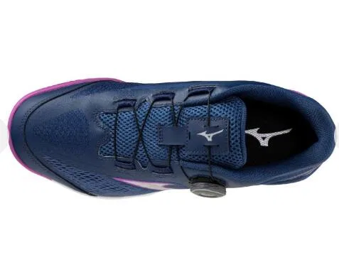 Кроссовки для настольного тенниса «Wave Medal 8 BOA» от Mizuno, Navy X Galaxy Silver — фото 4