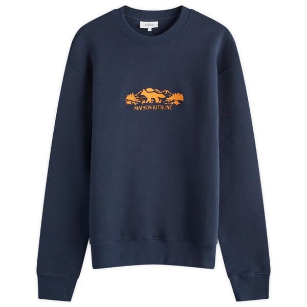 

Maison kitsune outdoor profile fox comfort crew толстовка Maison Kitsuné, синий