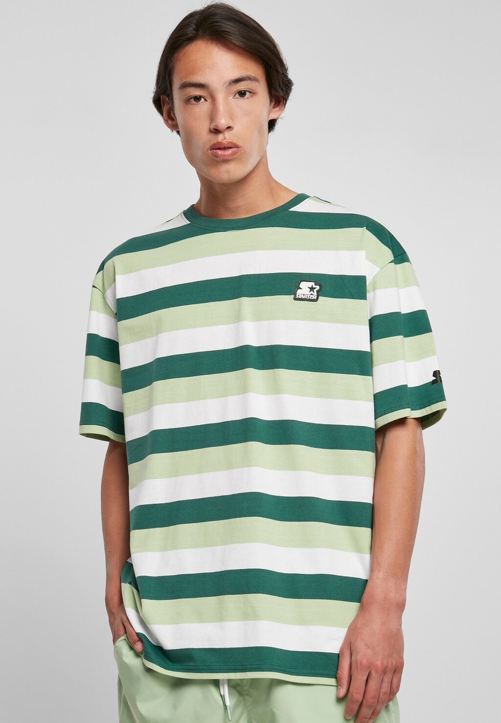 

Футболка с принтом STARTER SUN STRIPES, цвет darkfreshgreen vintagegreen white