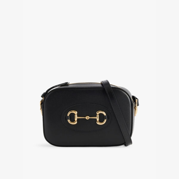 

1955 кожаная сумка через плечо с логотипом Gucci, черный