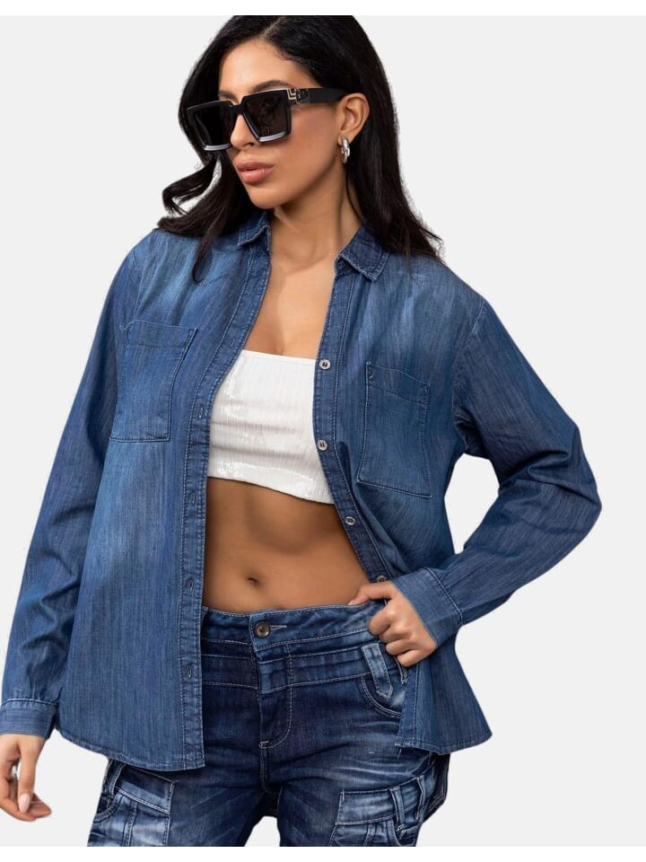 

Блуза Cipo & Baxx Jeansbluse, синий