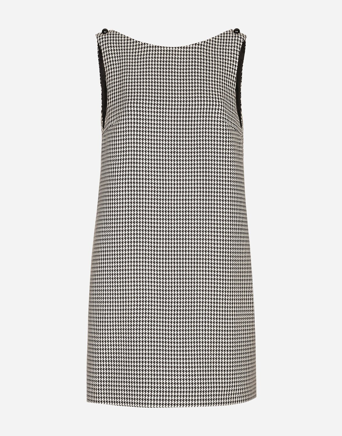 

Безрукавное короткое шерстяное платье в гусиную лапку Dolce & Gabbana, мультиколор