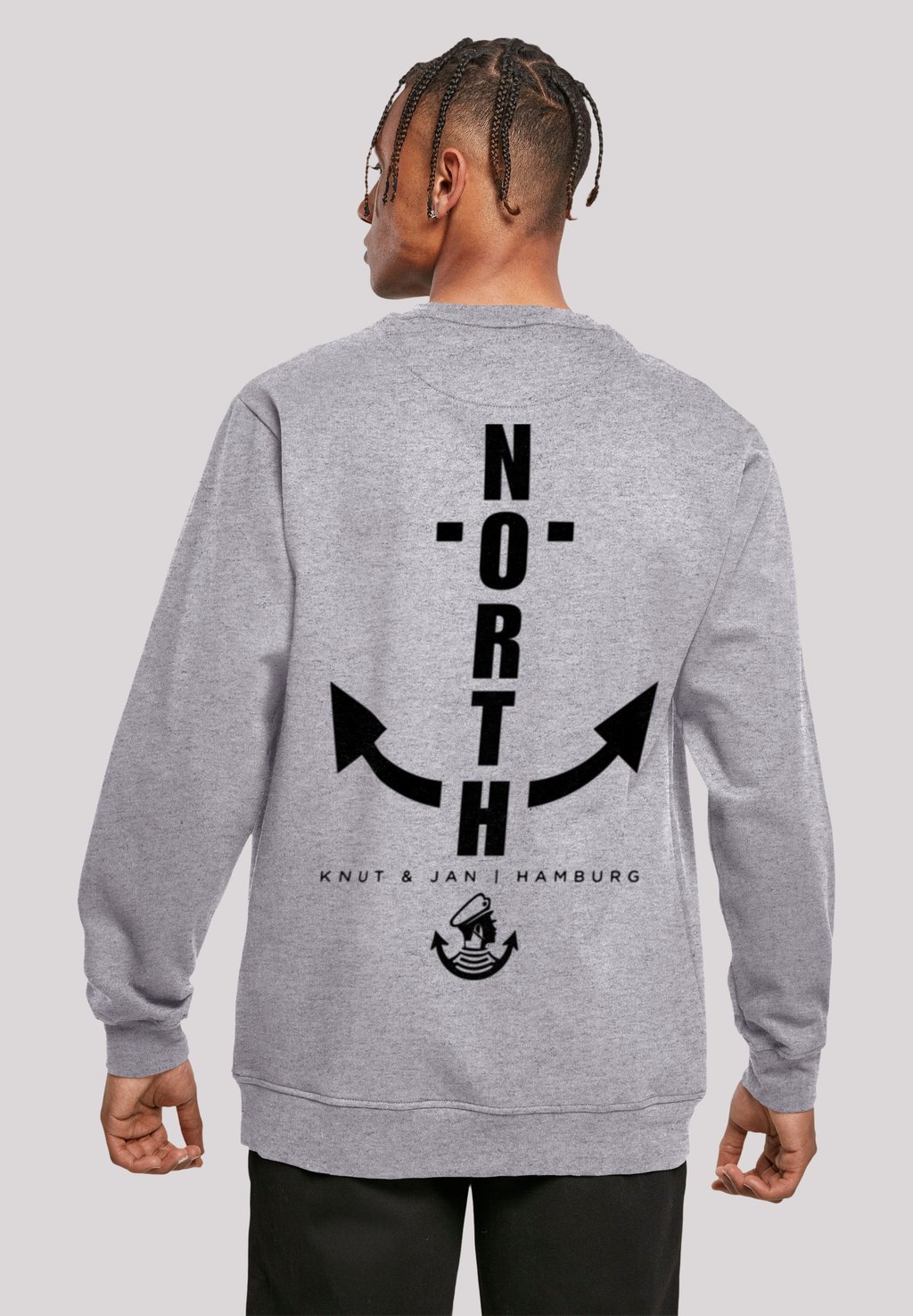

Толстовка NORTH ANCHOR KNUT & JAN HAMBURG F4NT4STIC, пятнистый серый
