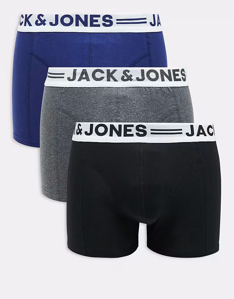 

Комплект из 3 трусов Jack & Jones синего и серого цветов