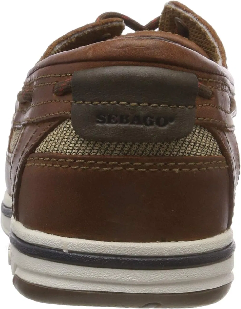 Мужские лодочные туфли Sebago Docksides Portland Crazy H, Brown Cognac 907 — фото 3