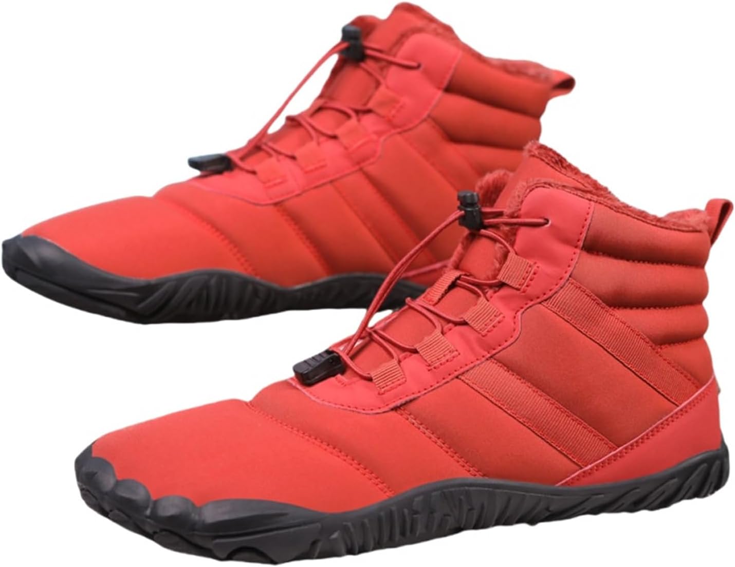 

Зимняя обувь для походов, босоножки, утепленные мехом, водонепроницаемые и противоскользящие походные хлопковые ботинки, унисекс, зимние снежные ботинки Generic, красный