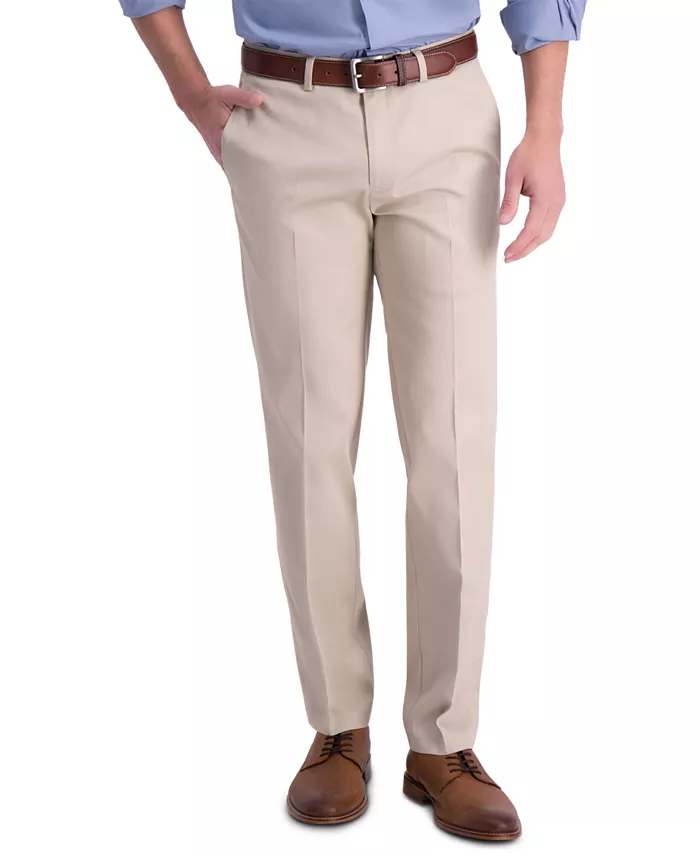

Мужские брюки прямого кроя Iron Free Premium Khaki без стрелок Haggar, коричневый/бежевый
