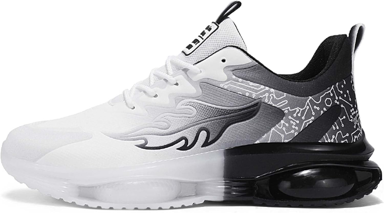 

Мужские кроссовки с воздушной подушкой для бега и тенниса, легкая спортивная обувь для ходьбы, дышащие тренировочные кроссовки, удобная обувь для походов по бездорожью Canopycasa, белый/черный