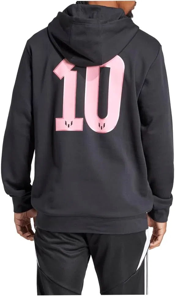 Толстовка Adidas мужская с принтом Messi Name & Number, черный — фото 3