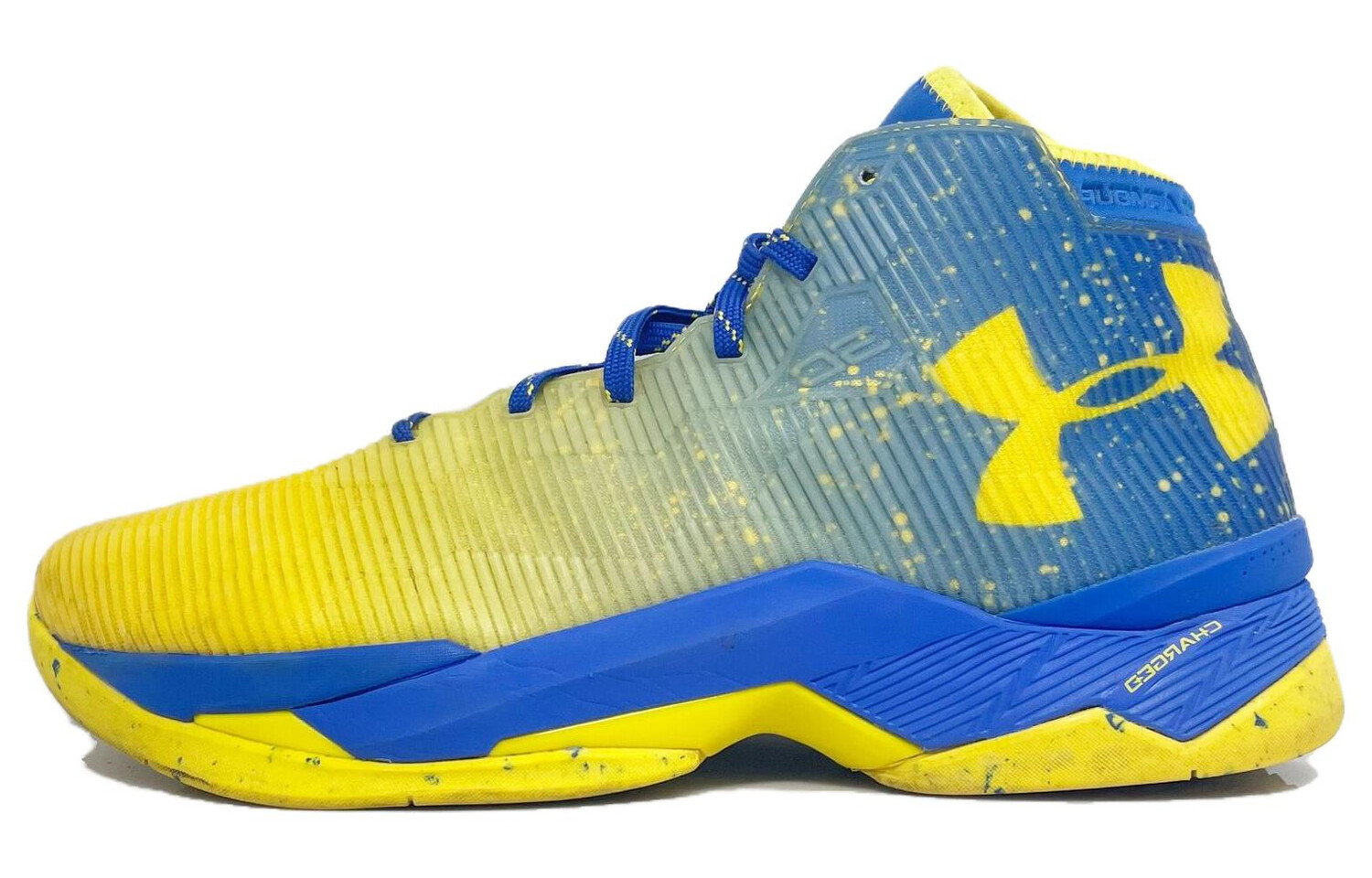 

Баскетбольные кроссовки Curry 2.5 мужские, среднего размера, черные/серо-синие Under Armour