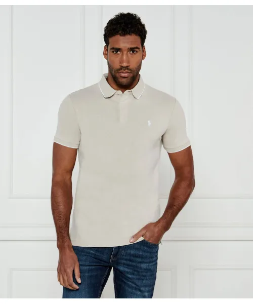 

Футболка поло Slim fit Polo Ralph Lauren, бежевый