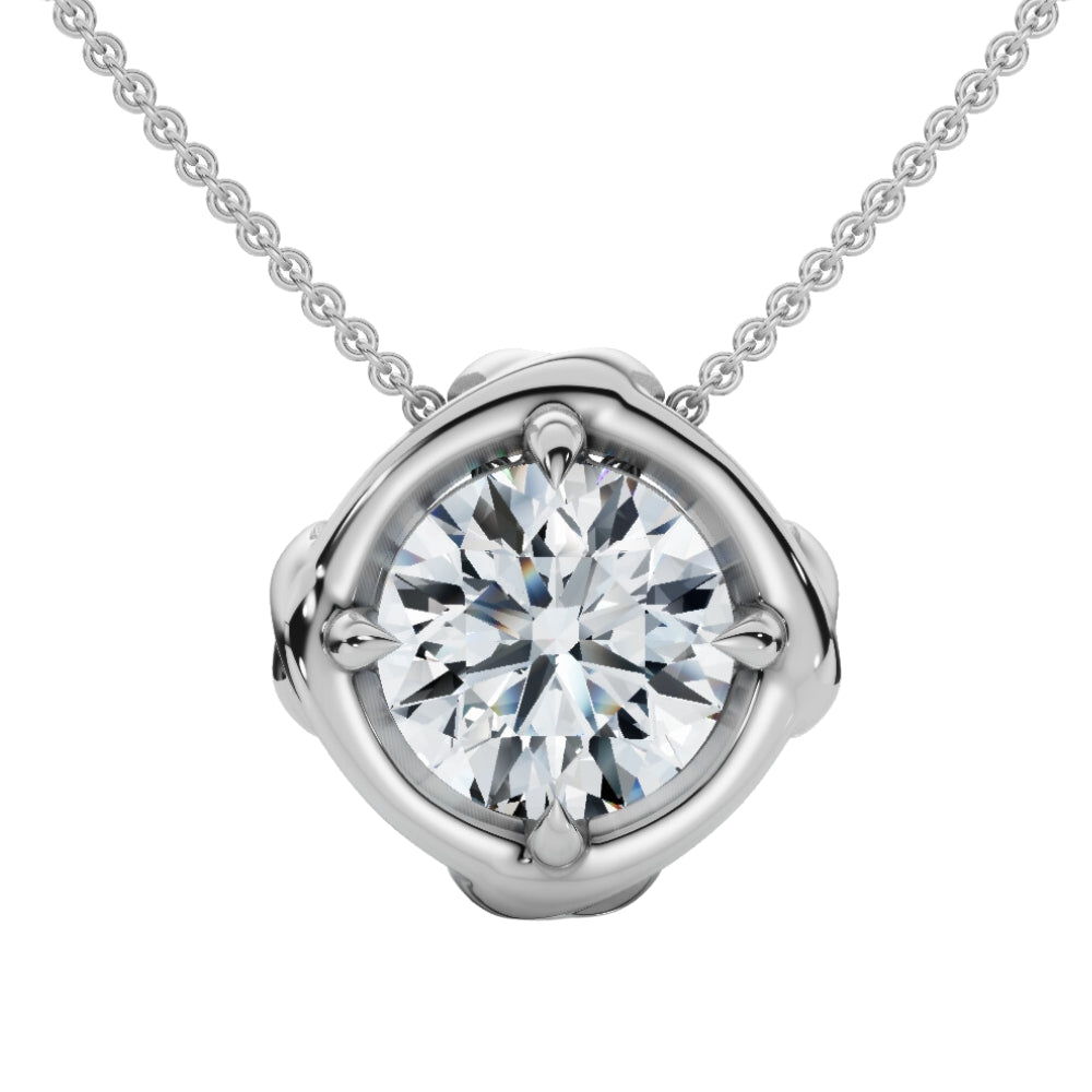 

Женское ожерелье-солитер с подвеской Unspoken из 14-каратного золота с натуральным бриллиантом 3/4 карата, 18 дюймов Pompeii2, золотой