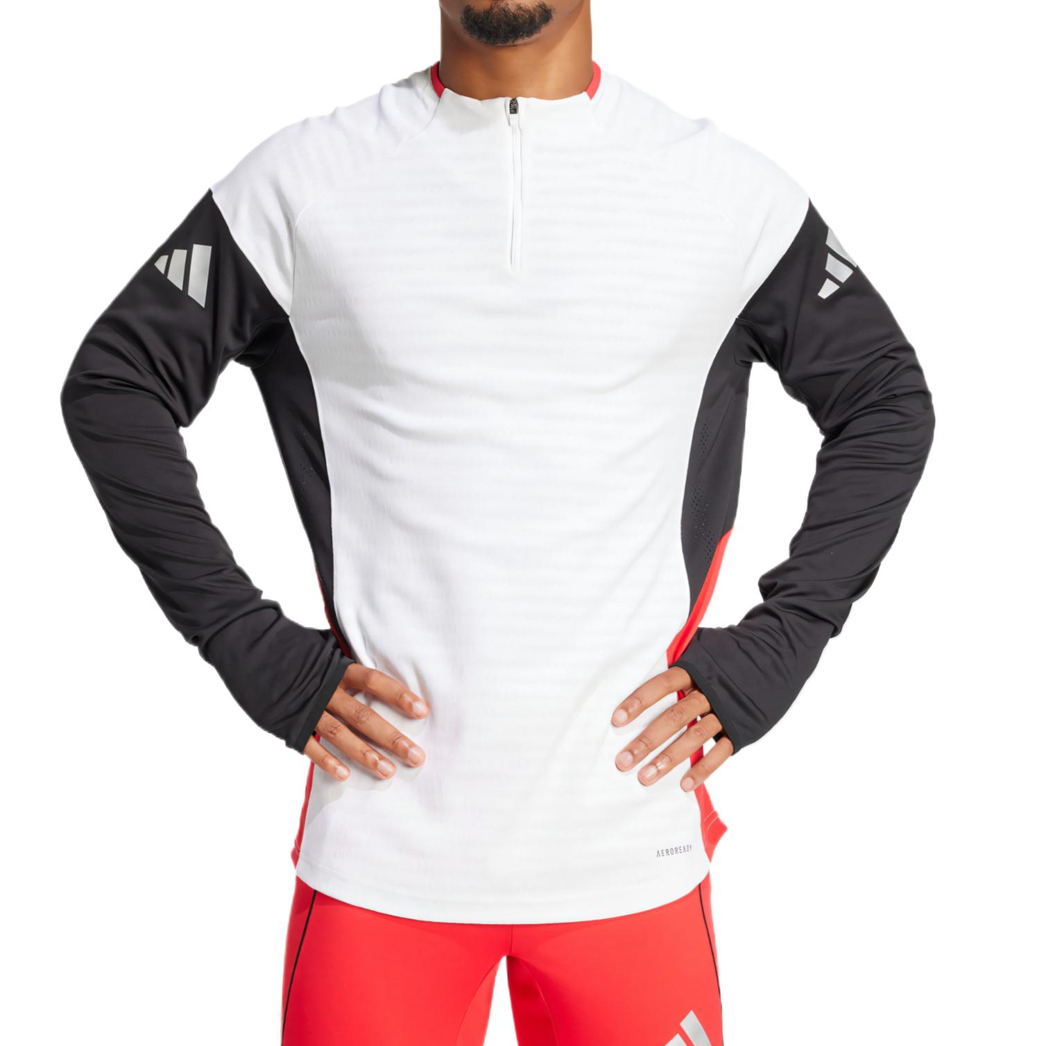 Футболка Tiro 25 Pro Top Adidas, белый/красный — фото 4