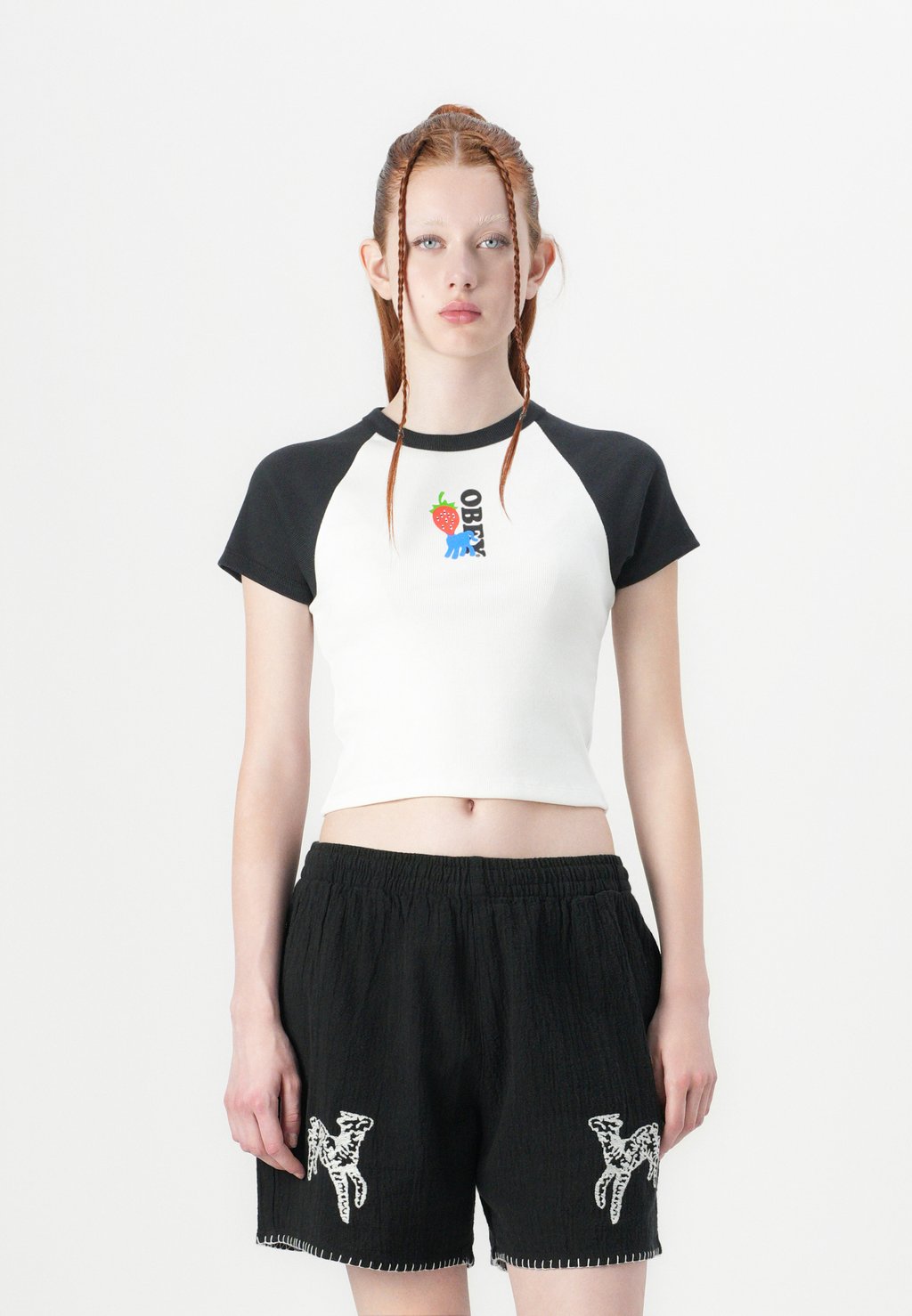

Футболка с принтом STRAWBERRY EYES Obey Clothing, белый