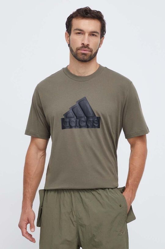 

Хлопковая футболка adidas, зеленый
