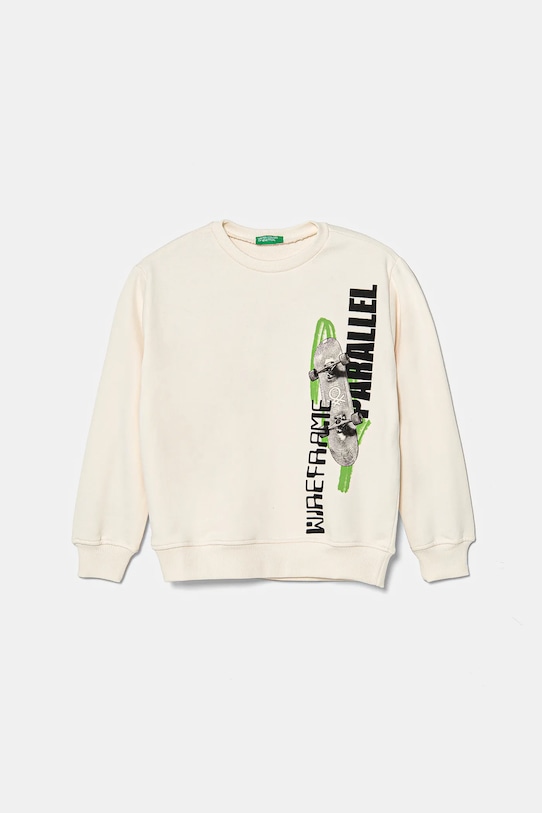 

Детская хлопковая толстовка United Colors Of Benetton, бежевый