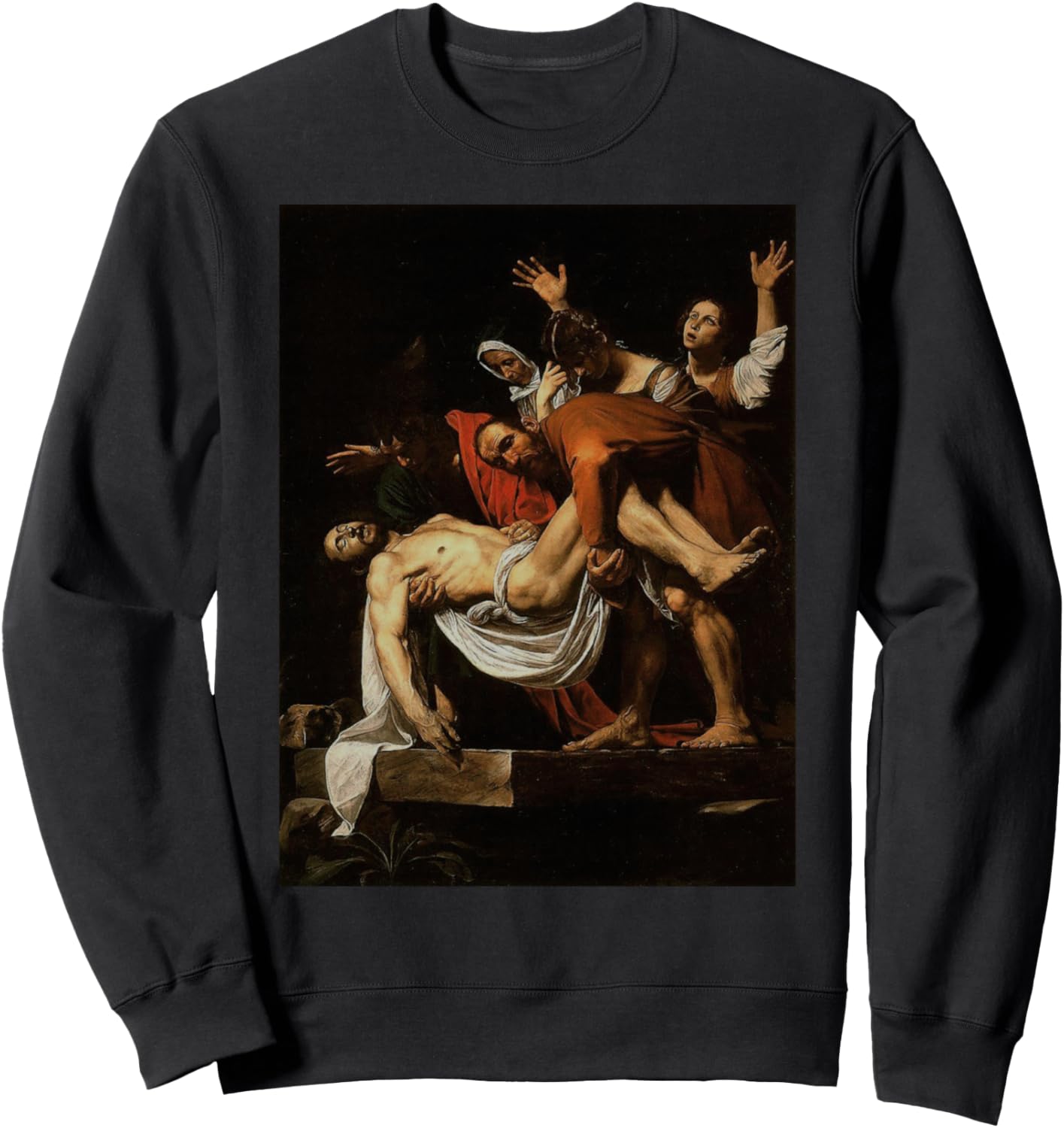

Толстовка с изображением картины Караваджо «Погребение Христа» Vintage Images, черный