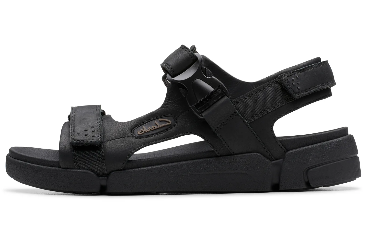 Clarks Пляжные сандалии из коровьей кожи для мужчин черные