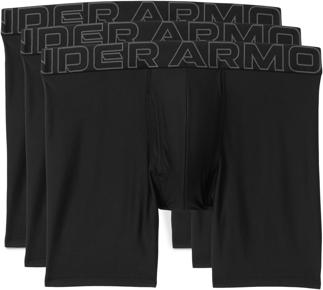 

Комплект из 3 мужских боксеров Performance Tech Mesh Solid 6 дюймов Under Armour, Black
