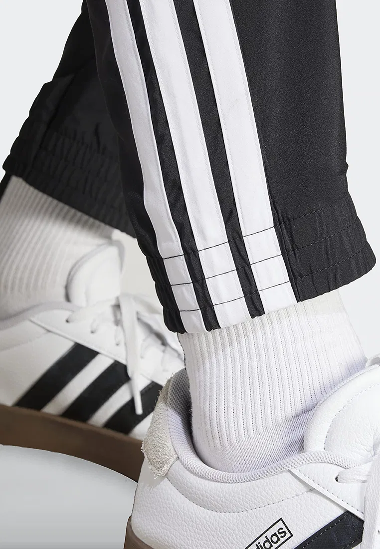 Тренировочные брюки, три полоски, Essentials, Adidas, белый/черный — фото 3