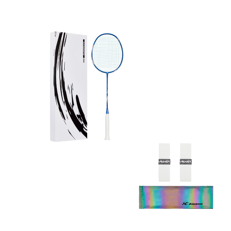 

LINING Касон бадминтонная ракетка атакующего типа, тяжелая головка, жесткий стержень, продвинутый уровень, 4UG5, Blue Silver