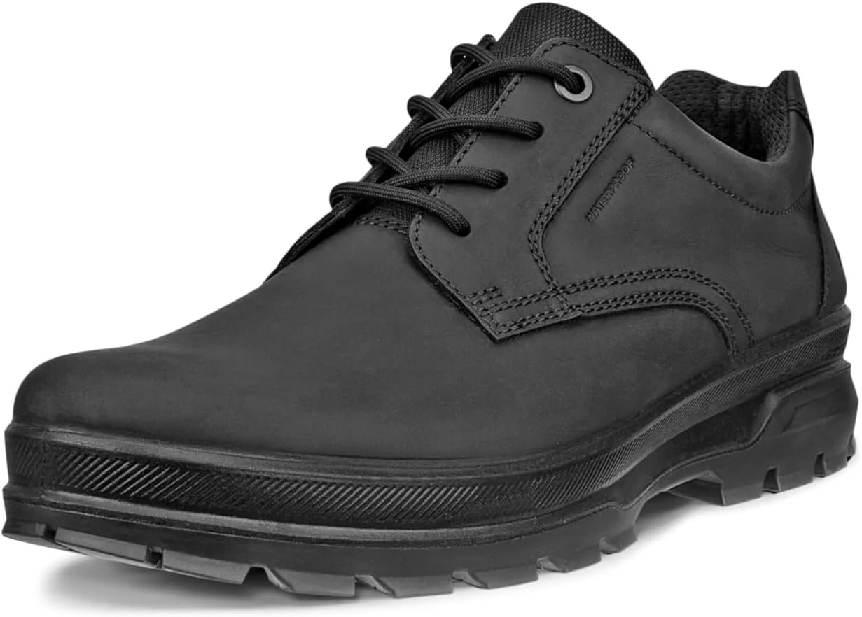 Мужские водонепроницаемые низкие ботинки ECCO Rugged Track с гладким носком, черный