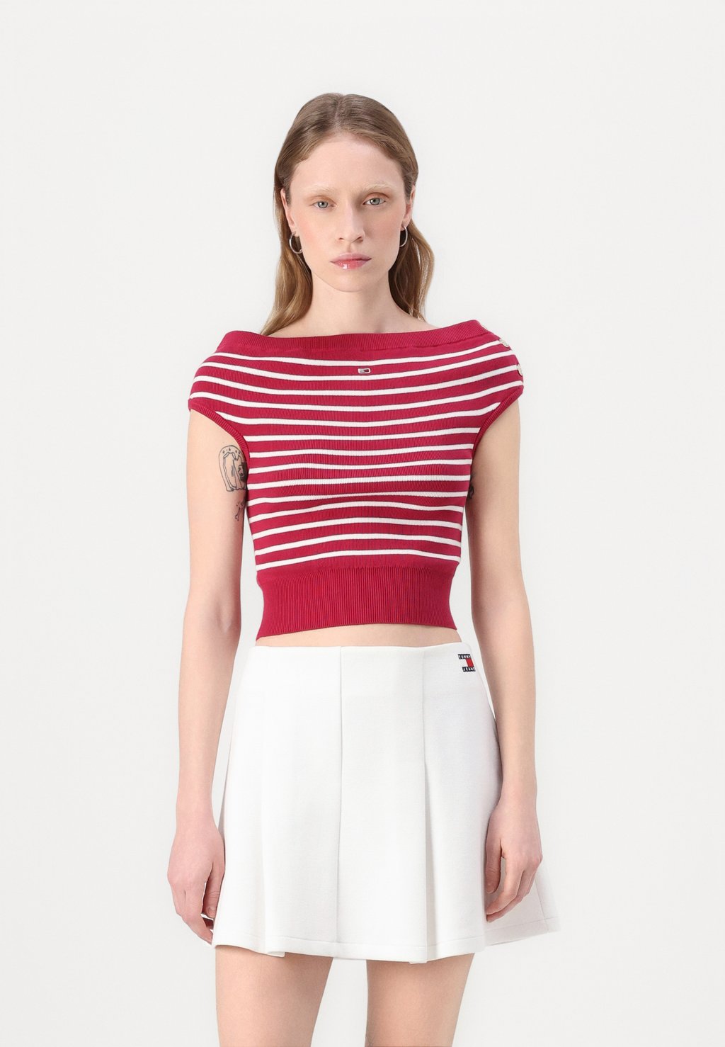 

Свитер OFF SHOULDER SWEATER Tommy Jeans, красный