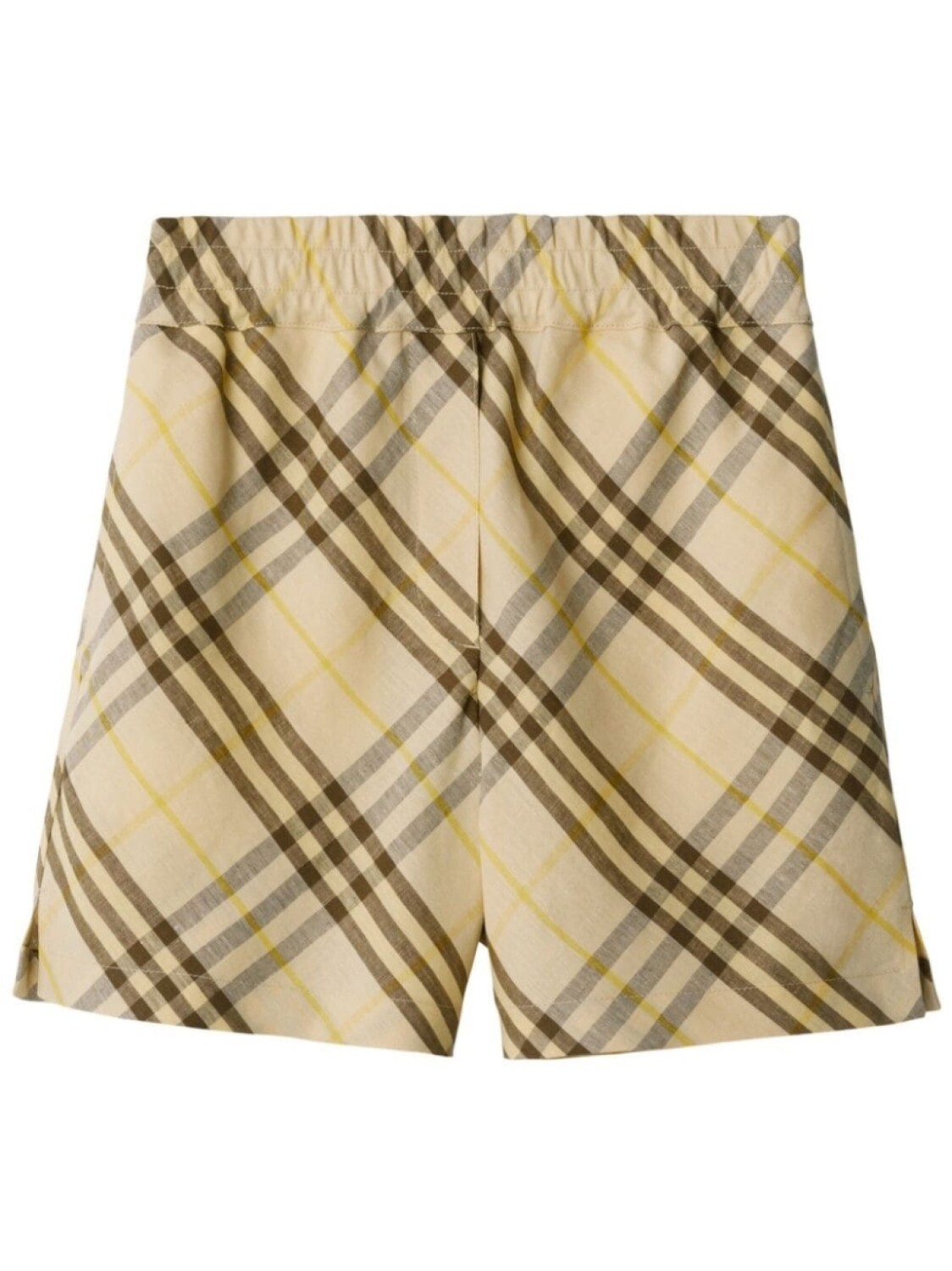 

Burberry клетчатые льняные шорты, нейтральный цвет