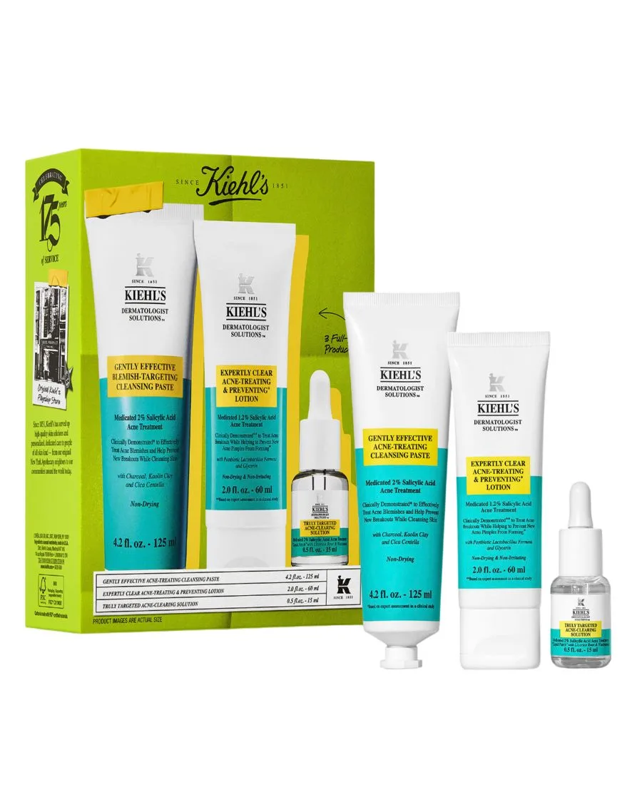 Kiehl's Since 1851 Набор из 3 средств: очищающая паста и средство для точечного нанесения Clear Intentions