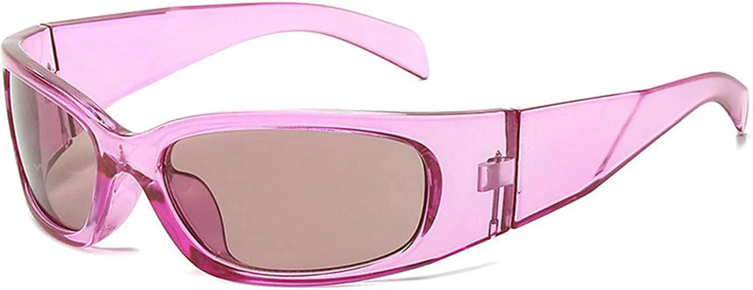 

Willochra Модные панк-очки, солнцезащитные очки в стиле Y2K, овальные, женские, обтекаемые, в стиле 2000-х, для активного отдыха, с защитой от УФ-излучения UV400, C5