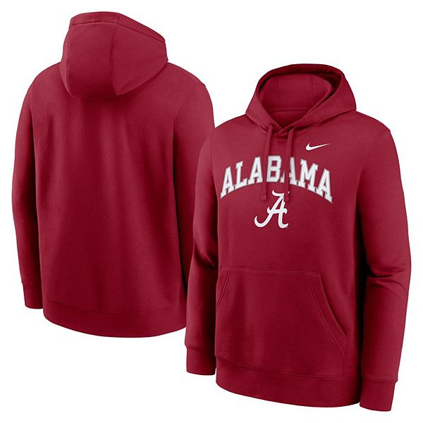 Мужской красный худи Alabama Crimson Tide Club Fleece Arch Nike