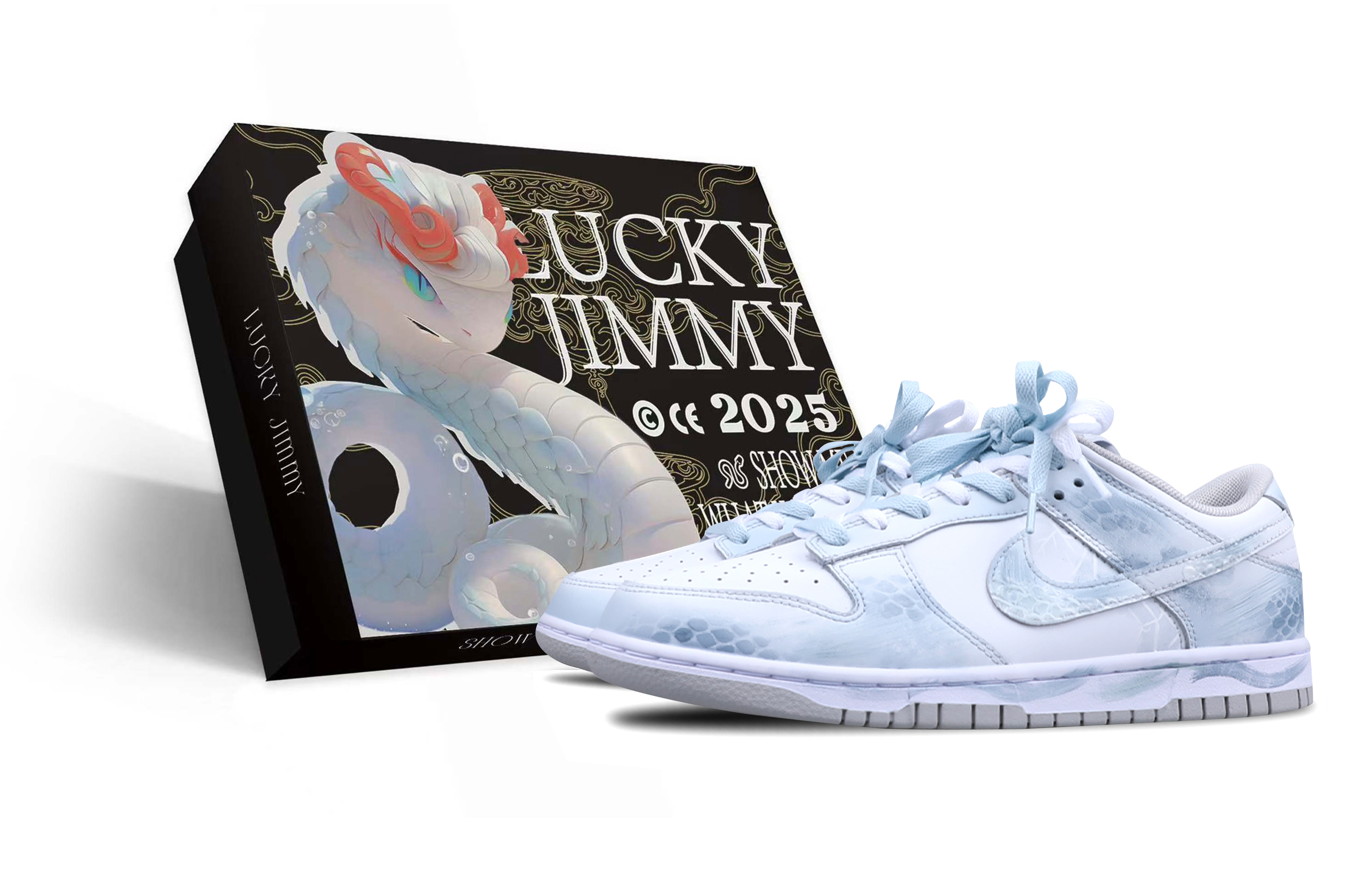 

Nike Кроссовки для скейтбординга Dunk Slip с низким верхом, мужские, белые, синие