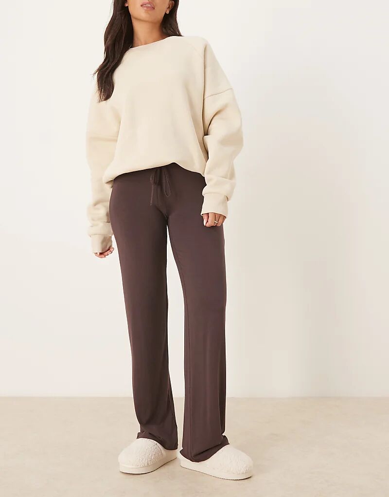 

Брюки для дома Gina Tricot с заниженной талией шоколадно-коричневого цвета