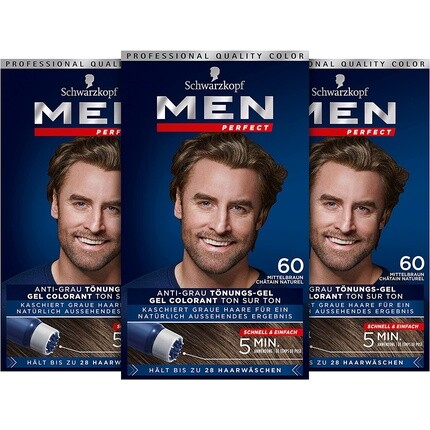 

Краска для волос Schwarzkopf Men Perfect Hair 60 Medium Brown 80 мл